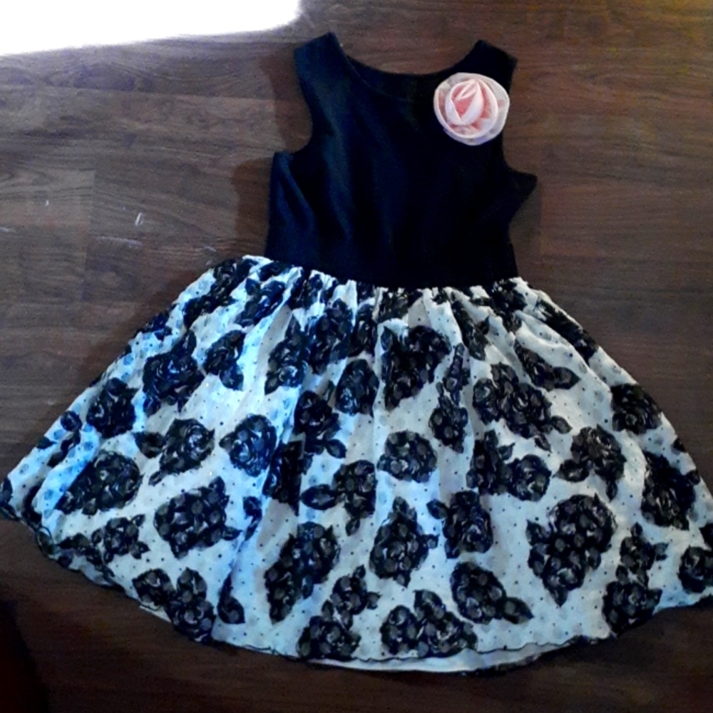 girls black ballgown dress